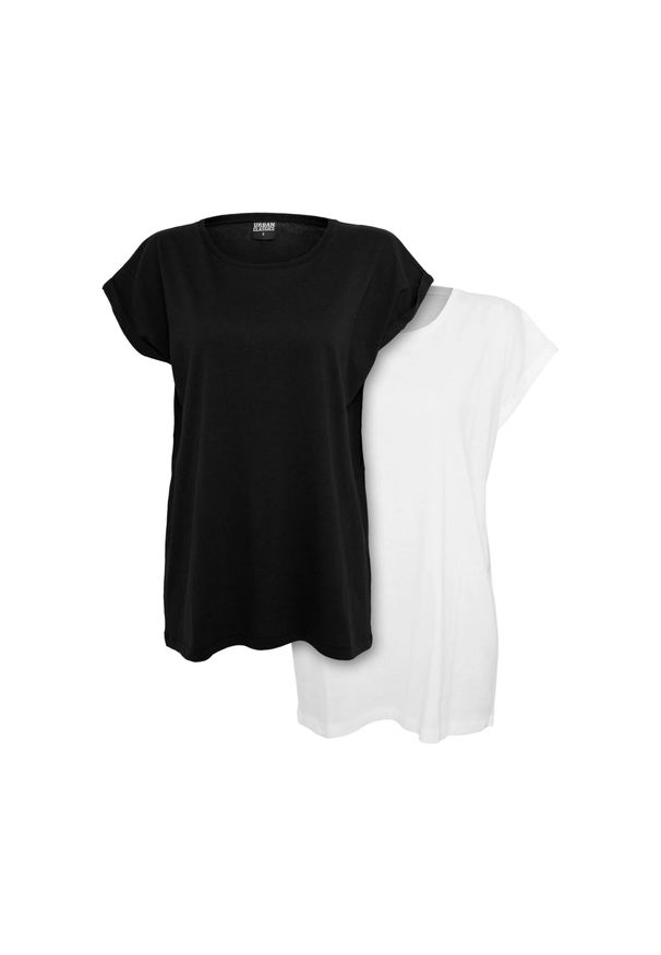 Urban Classics - Damska Koszulka Na Ramiączkach (zestaw 2 Sztuk). Kolor: czarny, biały, wielokolorowy. Długość rękawa: na ramiączkach. Sport: turystyka piesza