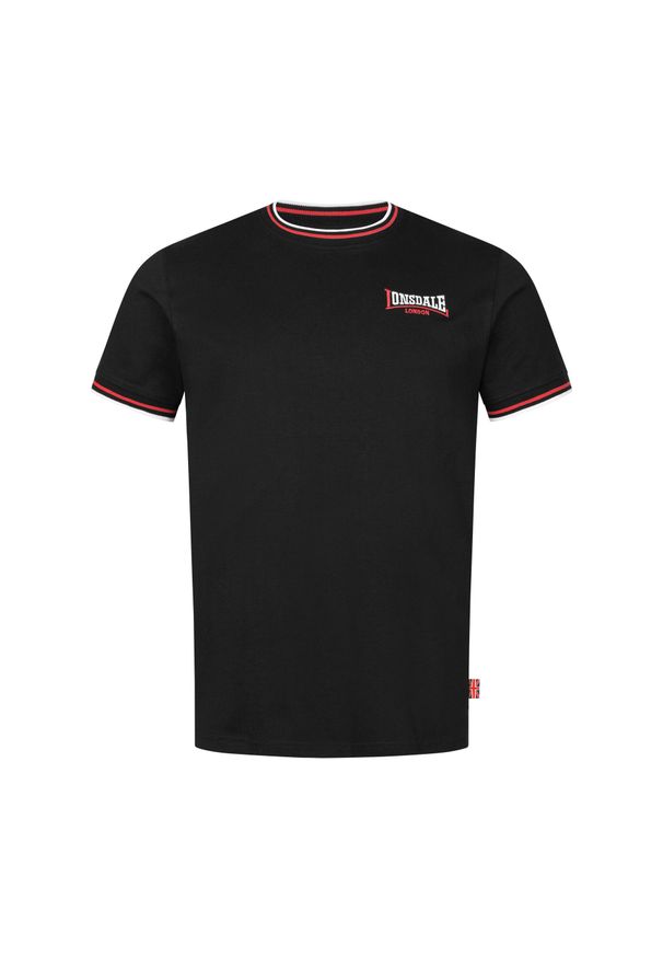 Koszulka Lonsdale Quin. Kolor: czarny, czerwony, wielokolorowy