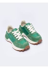 Big-Star - Sneakersy damskie z zamszowymi wstawkami zielone NN274960 301. Kolor: zielony. Materiał: zamsz #7
