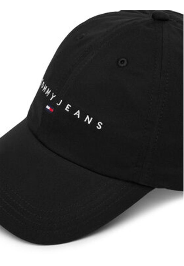 TOMMY HILFIGER - Tommy Hilfiger Czapka z daszkiem Linear AM0AM14198 Czarny. Kolor: czarny. Materiał: bawełna