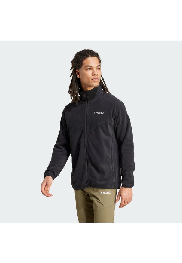Adidas - Bluza Terrex Multi Full-Zip Fleece. Kolor: czarny. Materiał: materiał, polar