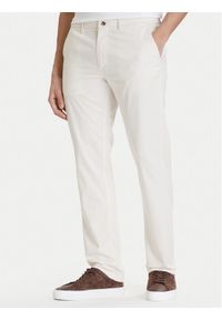 TOMMY HILFIGER - Tommy Hilfiger Chinosy Denton MW0MW41923 Écru Straight Fit. Kolor: kremowy. Materiał: bawełna #1