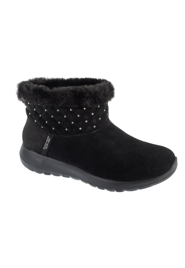 skechers - Buty zimowe damskie, Slip-Ins: On-The-Go Joy - Cozy Shimmer. Kolor: czarny. Sezon: zima