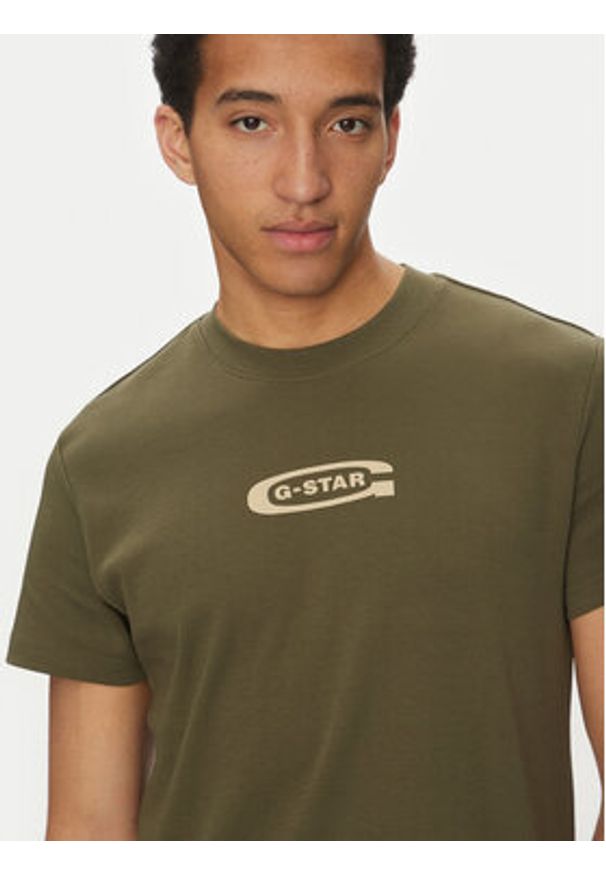 G-Star RAW - G-Star Raw T-Shirt Old Skool D25967-C812 110 Zielony Regular Fit. Kolor: zielony. Materiał: bawełna