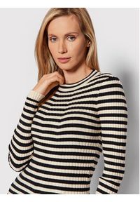 Pieces Sweter Crista 17115047 Beżowy Slim Fit. Kolor: beżowy. Materiał: wiskoza #3