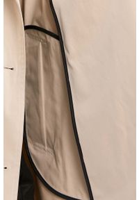 Karl Lagerfeld płaszcz damski kolor beżowy przejściowy oversize. Kolor: beżowy. Styl: klasyczny #5