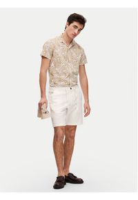 Selected Homme Szorty materiałowe Brody 16087638 Écru Regular Fit. Materiał: len, bawełna #3