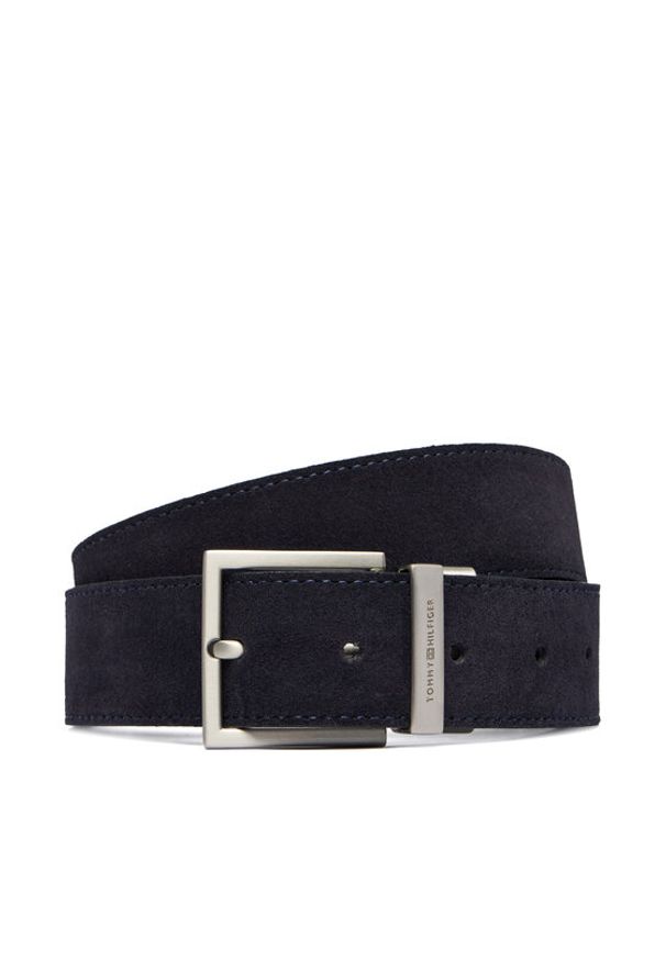 TOMMY HILFIGER - Tommy Hilfiger Pasek Męski Hudson Rev 3.5 AM0AM13945 Czarny. Kolor: czarny. Materiał: skóra