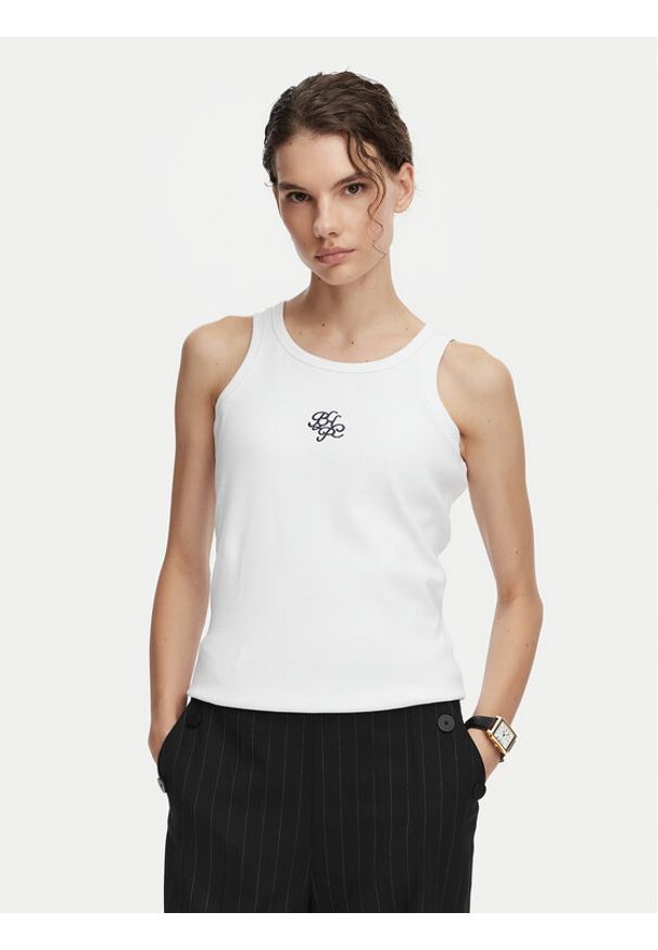 Beverly Hills Polo Club Top P-SS26W-TK550000 Biały Regular Fit. Typ kołnierza: polo. Kolor: biały. Materiał: bawełna