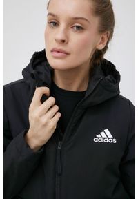 adidas Performance kurtka damska kolor czarny przejściowa. Kolor: czarny. Materiał: materiał