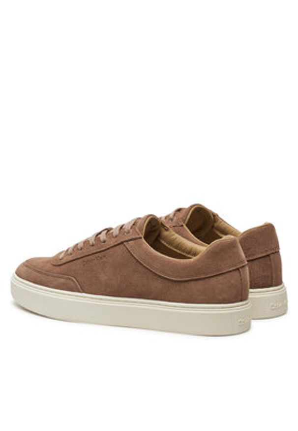 Calvin Klein Sneakersy Lace Up Suede HM0HM01792 Brązowy. Kolor: brązowy. Materiał: zamsz, skóra