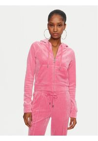 Juicy Couture Bluza Madison JCWA122001 Różowy Slim Fit. Kolor: różowy. Materiał: syntetyk