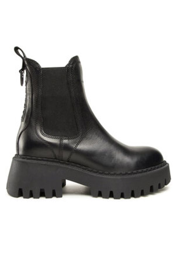 Badura Botki 21801 Czarny. Kolor: czarny. Materiał: skóra