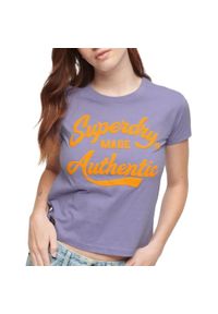Superdry - Koszulka graficzna neonowa Archive. Kolor: fioletowy #1