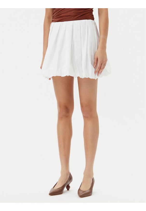 Pinko - PINKO Spódnica mini Cadric 105183 A2LD Biały Regular Fit. Kolor: biały. Materiał: bawełna