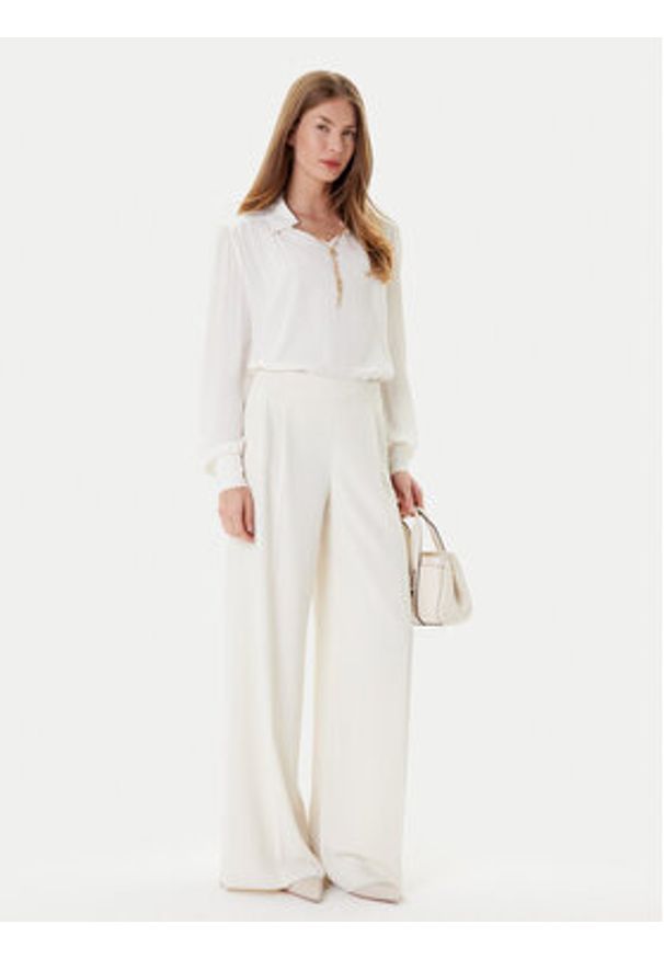 TwinSet - TWINSET Bluzka 252TP2291 Écru Relaxed Fit. Materiał: wiskoza