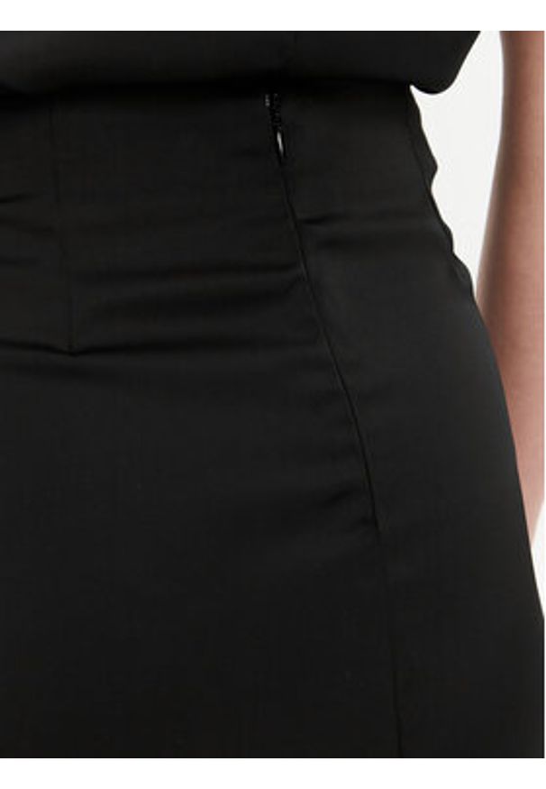 Eleh Spódnica mini ESS250182 Czarny Regular Fit. Kolor: czarny. Materiał: syntetyk