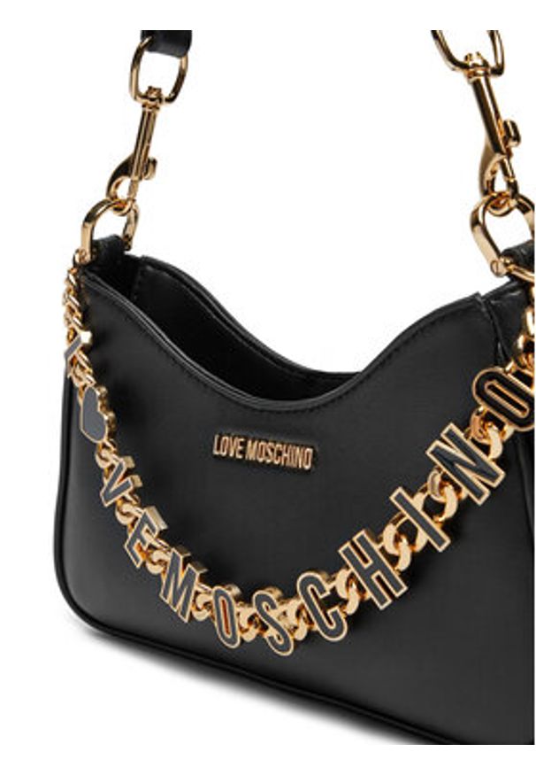 Love Moschino - LOVE MOSCHINO Torebka JC4070PP1ML1300A Czarny. Kolor: czarny. Materiał: skórzane