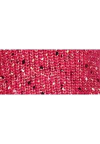 TOP SECRET - Damski sweter z metalizowaną nicią. Okazja: na co dzień. Typ kołnierza: dekolt w serek. Kolor: różowy. Materiał: dzianina. Wzór: kolorowy. Sezon: zima, jesień. Styl: casual #6