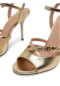 Love Moschino - LOVE MOSCHINO Sandały JA16089G1MIF0900 Złoty. Kolor: złoty. Materiał: skóra #4