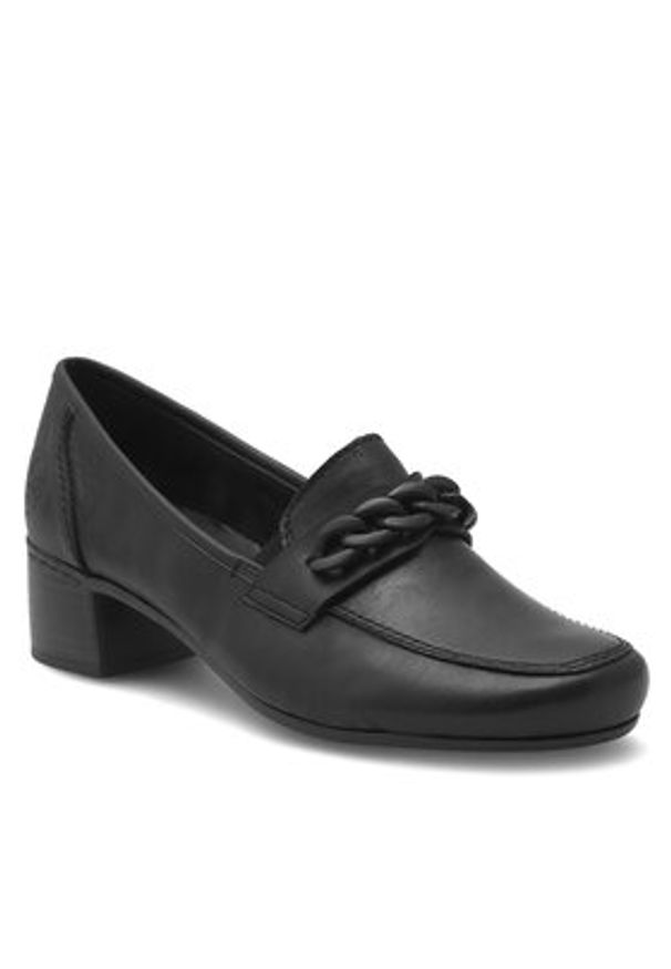 Rieker Loafersy 41660-00 Czarny. Kolor: czarny. Materiał: skóra