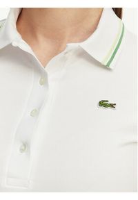 Lacoste Polo DF5284 Biały Slim Fit. Typ kołnierza: polo. Kolor: biały. Materiał: bawełna #4
