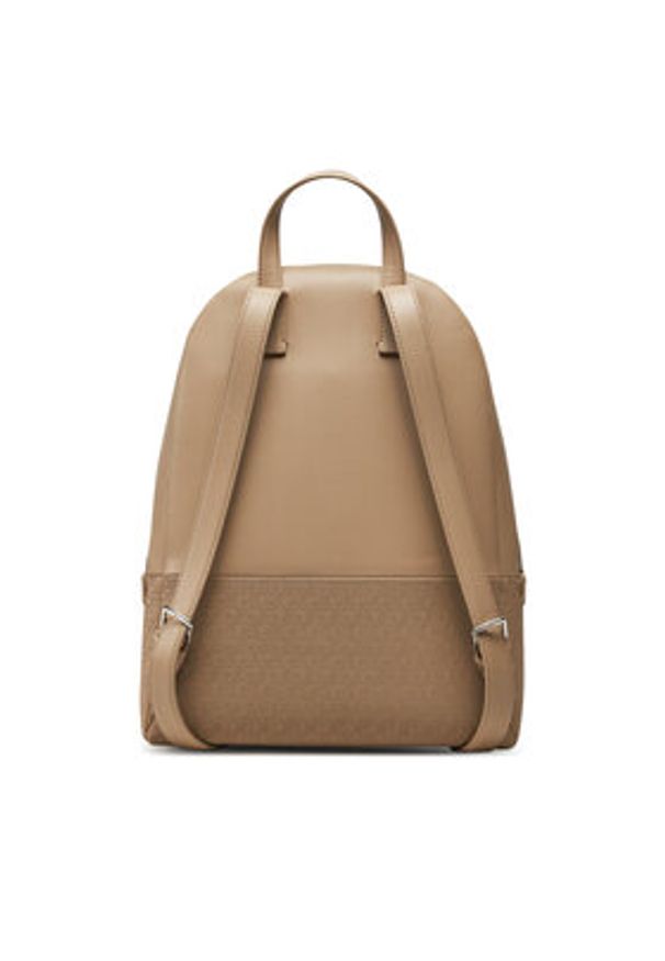 Calvin Klein Plecak Ck Mixmedia Backpack_Mono K60K613184 Beżowy. Kolor: beżowy. Materiał: skóra