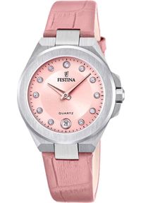 Zegarek damski Festina F20701-2 CYRKONIE różowy. Kolor: różowy #1