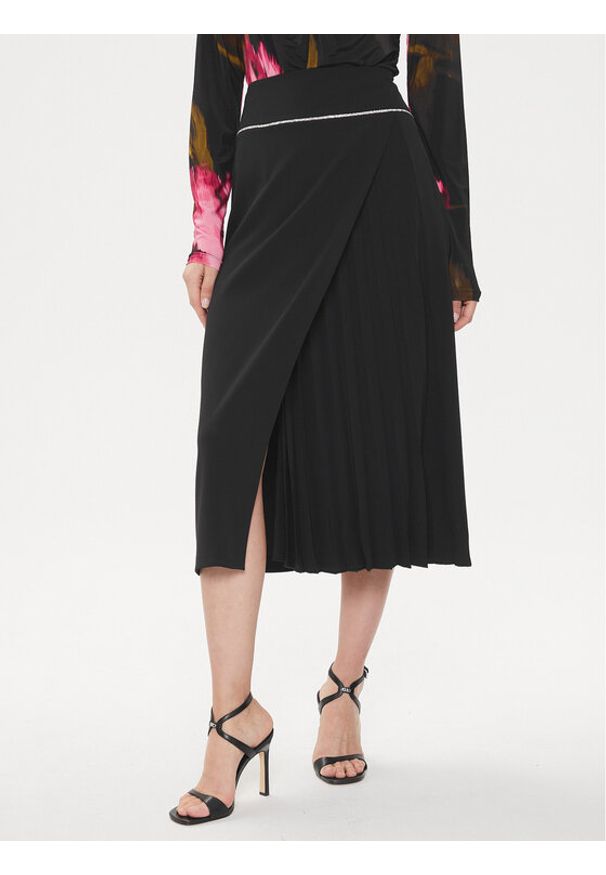 Rinascimento Spódnica midi CFC0118252003 Czarny Regular Fit. Kolor: czarny. Materiał: syntetyk