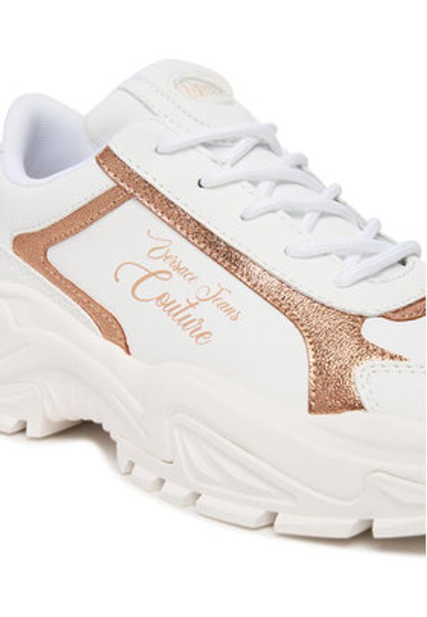 Versace Jeans Couture Sneakersy 79VA3SV6 Biały. Kolor: biały. Materiał: skóra