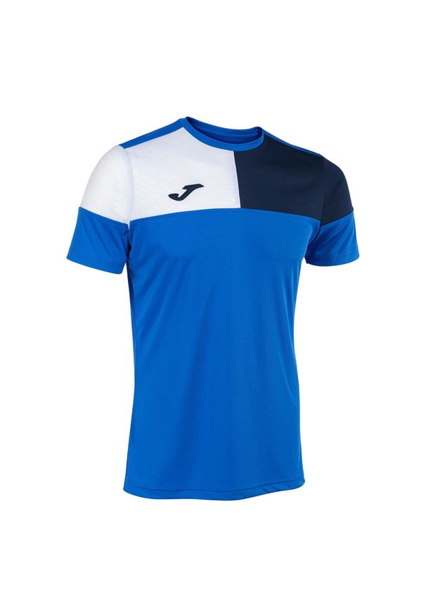 Jersey Joma Crew V. Kolor: niebieski. Materiał: jersey. Długość rękawa: krótki rękaw. Długość: krótkie. Sport: piłka nożna, fitness
