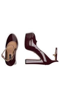 Nine West Czółenka WFA3040-1 Bordowy. Kolor: czerwony. Materiał: materiał #4