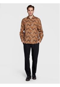 Baldessarini Koszula B3 56011/000/3070 Brązowy Regular Fit. Kolor: brązowy. Materiał: lyocell #4