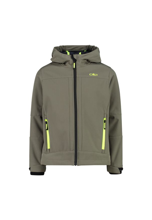 Kurtka dziecięca turystyczna CMP 3A00094. Kolor: zielony. Materiał: softshell. Styl: sportowy