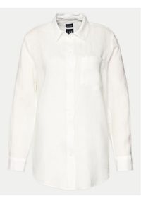 GAP - Gap Koszula 875983-03 Biały Relaxed Fit. Kolor: biały. Materiał: len