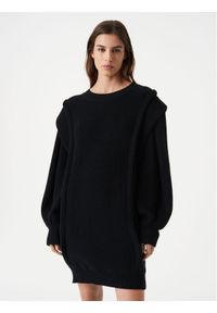 IRO Sukienka dzianinowa Lorely AR641 Czarny Relaxed Fit. Kolor: czarny. Materiał: bawełna, syntetyk #1
