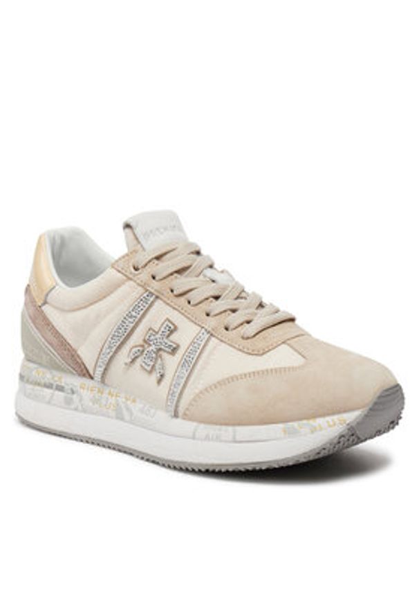 Premiata Sneakersy Conny VAR 6671 Écru. Materiał: materiał