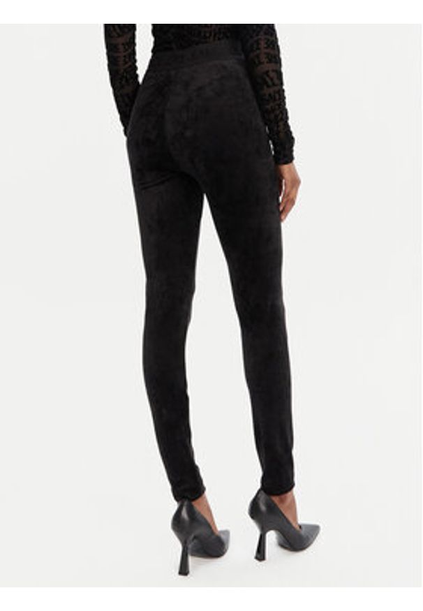 Versace Jeans Couture Legginsy 79HAC101 J0241 Czarny Slim Fit. Kolor: czarny. Materiał: syntetyk