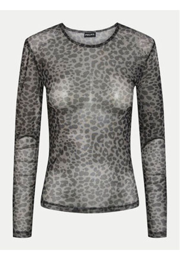 Pieces Bluzka 17141116 Czarny Slim Fit. Kolor: czarny. Materiał: syntetyk