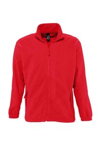 SOL'S - Bluza Polarowa Unisex Dla Dorosłych North. Kolor: czerwony. Materiał: polar. Sezon: zima