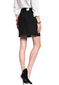 Lee - SPÓDNICA JEANSOWA LEE A LINE SKIRT MOTO BLACK L38NIZLG. Materiał: jeans