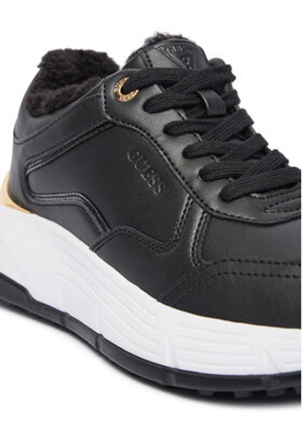 Guess Sneakersy FLFRRE ELE12 Czarny. Kolor: czarny. Materiał: skóra