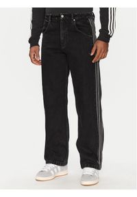 Adidas - adidas Jeansy adicolor Denim Firebird JC6718 Czarny Straight Fit. Kolor: czarny