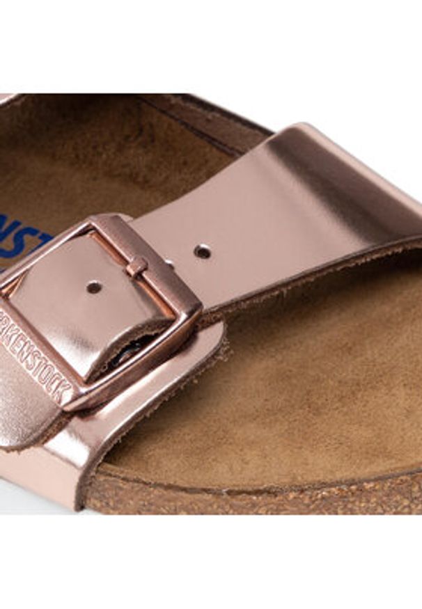 Birkenstock Klapki Arizona Metallic 0952093 Różowy. Kolor: różowy. Materiał: skóra