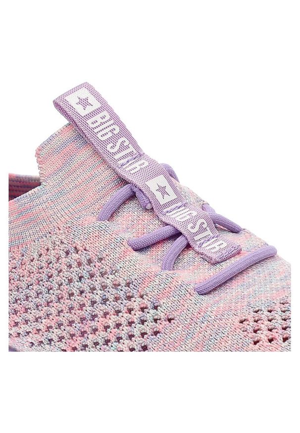 Big-Star - Różowe Sneakersy Big Star Wygodne Buty Dziecięce. Zapięcie: bez zapięcia. Kolor: różowy. Materiał: materiał. Szerokość cholewki: normalna. Wzór: aplikacja. Sport: turystyka piesza