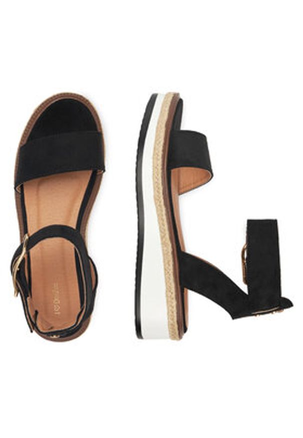 DeeZee Espadryle WS091-01 Czarny. Kolor: czarny. Materiał: materiał