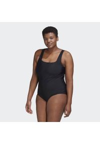 Adidas - Iconisea Swimsuit (Plus Size). Kolekcja: plus size. Kolor: czarny. Materiał: materiał #1