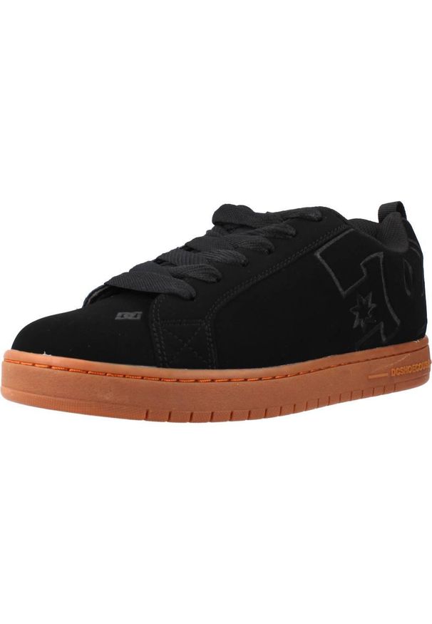 DC Shoes - Buty DC COURT GRAFFIK M Czarny. Kolor: czarny. Materiał: skóra, syntetyk, tkanina. Sport: turystyka piesza