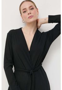 Max Mara Leisure kardigan damski kolor czarny lekki. Okazja: na co dzień. Kolor: czarny. Materiał: dzianina. Długość rękawa: długi rękaw. Długość: długie. Styl: casual #2