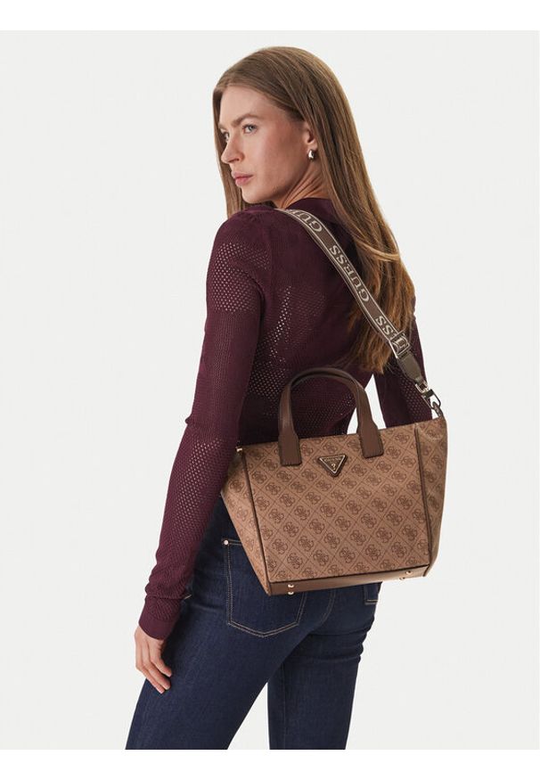 Guess Torebka Follie Travel TWLB96 76019 Brązowy. Kolor: brązowy. Materiał: skórzane